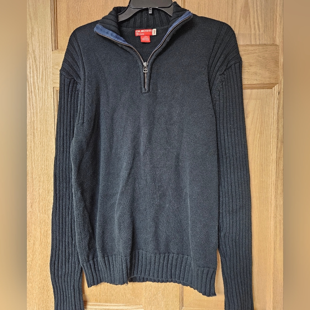 Guess Large Black Cotton Sweater